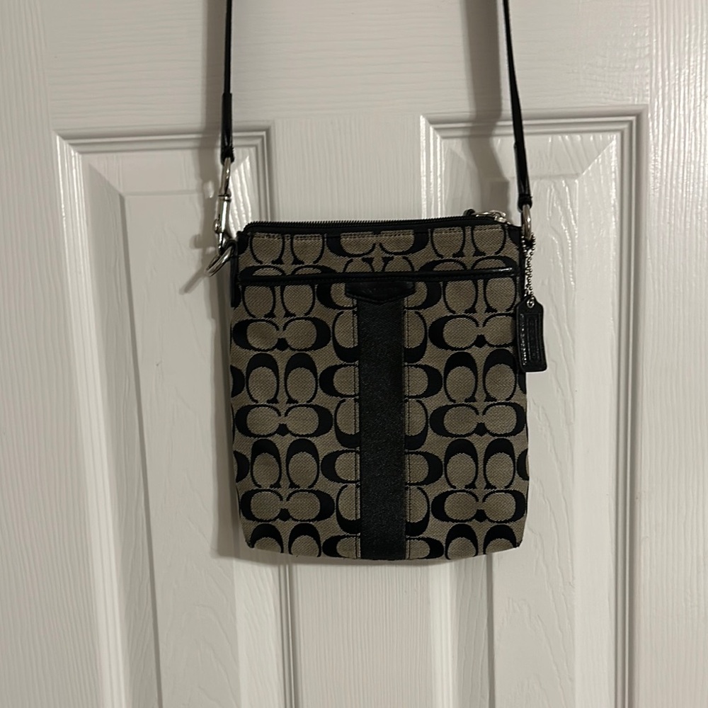 Black and Tan Crossbody Bag